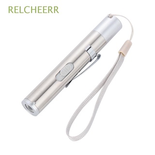 RELCHEERR Portable Flashlight Rechargeable Funny Cat Stick Laser Pointer Mini Ultraviolet Rays Counterfeit Detector Multifunction Pet Toy