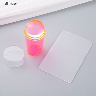 Dhruw Silicone Nail Art Stamping Kit Manicure Image Plates Stamping Tool with Scraper CL