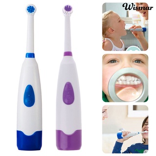 Wis 1 juego de cepillo de dientes eléctrico con cabezales de repuesto para cuidado bucal impermeable adultos niños cepillo de dientes de limpieza automática para cuidado Dental