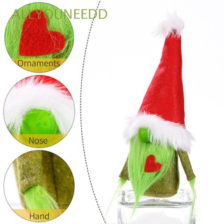 ALLYOUNEEDD New Faceless Gnome Santa Home Tree Hanging Ornament Christmas Plush Doll Gift Party Supplies Green Decoration Xmas