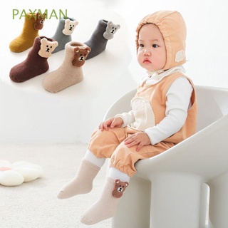 PAXMAN Cotton Bear Baby Socks Cute Cartoon Doll Socks Thick Terry Socks Anti Slip Floor Socks Autumn Leg Warmers Non-Slip Newborn Baby Soft Toddler Socks Anti Slip/Multicolor