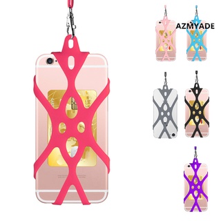 AZ Phone Lanyard Case Cover Hands-free Neck Strap Silicone Phone Lanyard Holder Case Smart Mobile Phone Support
