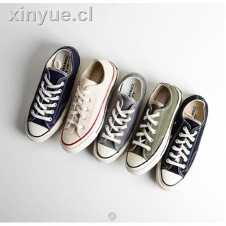 ▪◄Genuine CONVERSE ALL STAR 1970 canvas shoes 164950C low tube dark blue gray dark green men s and women s shoes