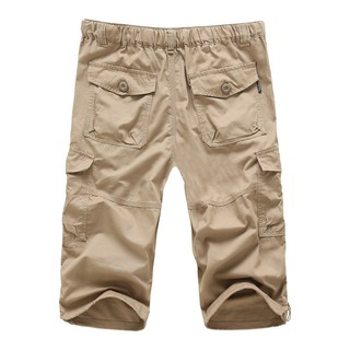 [cinco colores! s-5xl: algodón para hombre, tallas grandes, pantalones recortados, pantalones de carga (4)
