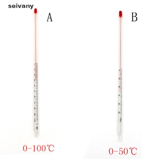 [seivany] termómetro de cristal celsius de 0 grados a 50/100 grados 200 mm de cristal de laboratorio