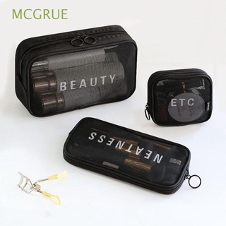 MCGRUE Men Organizer Travel Cosmetic Pouch Digital Storage Bag Women Fashion Mesh Multi-function Breathable Makeup Bag