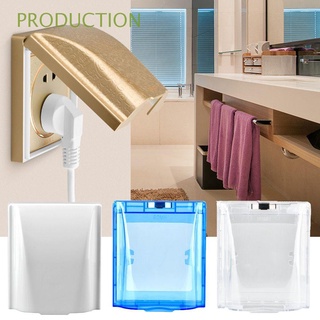 PRODUCTION Bathroom Supplies Electric Plug Cover Power Outlet Switch protection box Socket Protector Splash Box 86 type Waterproof Transparent Sockets/Multicolor