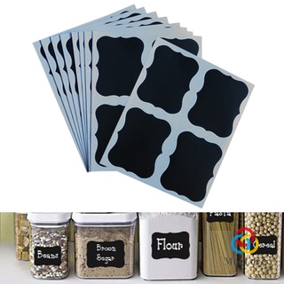 36 Pcs/Set Blackboard Stickers Craft Kitchen Jar Organizer Can Labels Chalkboard Black Board Sticker Home Decor (1)