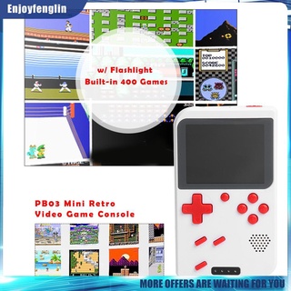 (Enjoyfenglin) Pb03 Mini consola de videojuegos de 8 bits Retro reproductor de juegos incorporado 400 juegos clásicos