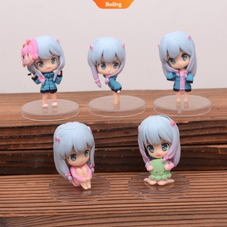 5 pzas personajes japoneses Anime Izumi Sagiri Mini lindo juguete De gashapon Figuras Cápsula De gas juguete coleccionable Modelo juguete | Bolive | (1)