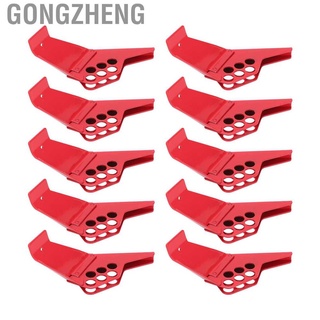 gongzheng 10pcs válvula de bola cerradura de seguridad de acero inoxidable pequeño rojo para 38-76 mm/1.5-2.99 pulgadas diámetro del tallo