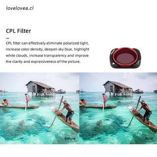 lov 5 unids/set kit de filtros cpl uv nd8 nd16 nd32 filtros de lente de cámara conjunto de densidad neutral compatible con osmo pocket 1/bolsillo 2 cardán