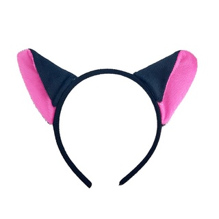 Inf 3Pcs Festival fiesta gato oreja pelo aro cola lazo conjunto de Halloween navidad mujeres niña lindo diadema disfraz Cosplay Headwear (6)