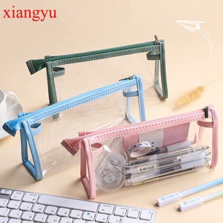 Xiangyu - estuche transparente para lápices, diseño de cremallera