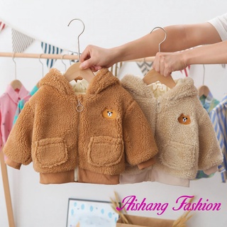 Ropa de otoño e invierno para niños2020Nueva chaqueta informal de estilo coreano para niños con forro polar acolchado cálido (1)