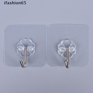 Ifashion65 1x Useful Strong Clear Suction Cup Sucker Wall Hooks Hanger For Kitchen Bathroom CL