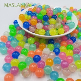 MASLANKA Men Fishing Spacer Bead Party Acrylic Spaced Beads Strong Luminous Beads Charms Jewellery Marking Christmas Decoration Bracelet DIY Necklace Glow In The Dark Luminous Loose Beads