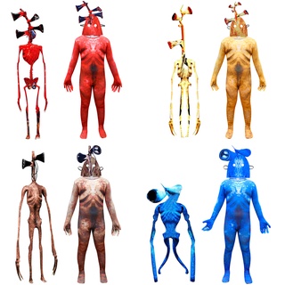 Sirena cabeza Cosplay disfraz de SCP Horror juego de niños disfraces de Halloween de una sola pieza traje tocado niños regalos de moda