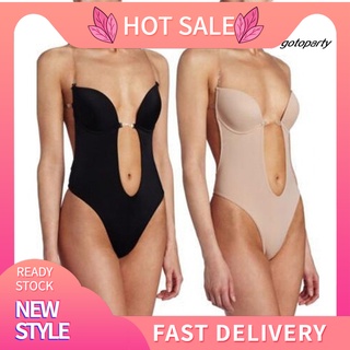 [disponible en inventario] ropa interior sin espalda sin costuras para mujer/vestido push up con correa transparente para cuerpo