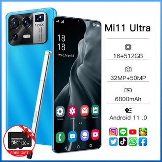 Versión Mi11 Ultra 6.7 pulgadas 5G Smartphone 16+512GB10 Core MTK 68896800Mah soporte Google GPS desbloqueado teléfono celular Android (1)