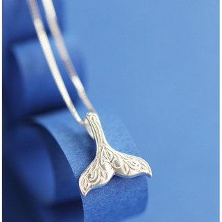925 prata esterlina náutica charme sereia cauda colar de pingente | Collar Con Colgante de Cola de Sirena de Plata de Ley 925