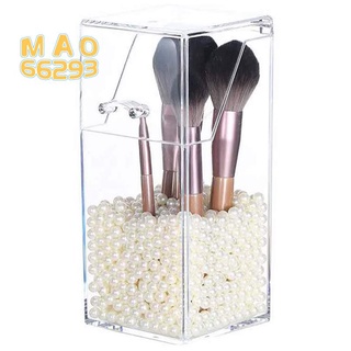 Makeup Brush Organizer Makeup Brush Holder with Dustproof Lid Cosmetic Brush Storage Transparent Acrylic Makeup Box