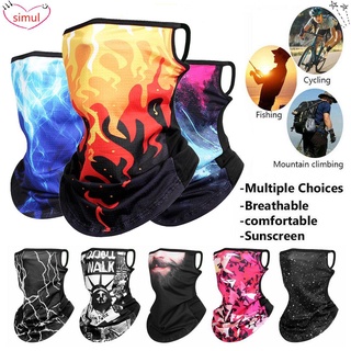 SIMUL Unisex Neck Gaiter Face Cover Headband Cooling Face Scarf Cycling Snood Scarf Wind Dust Proof Sun Protection Face Rave Cover Balaclava Ear Loops Bandana