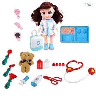 Juguete para niños De león para niña doctor Cosplay para el cabello Mini suministros Médicos Kits De enfermera simulación Pressiando herramienta De Plástico
