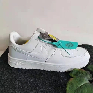 24 horas de entrega Kasut Nike zapatos Nike Air Force 1 All White hombres zapatos Low-tops zapatillas de deporte zapatos Kasut