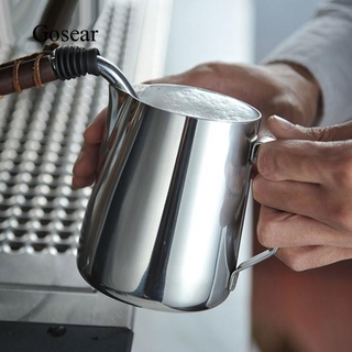 Gosear jarra de leche Espresso de 100 ml de mano de acero inoxidable Latte Art Creamer taza de café al vapor jarra para máquinas Espresso (2)