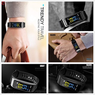 2 en 1 pulsera inteligente con auriculares Bluetooth 0.96 pantalla a Color manos libres reloj inteligente Fitness auriculares Unisex