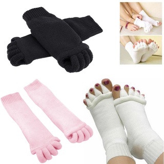 ❀ifashion1❀Five Toe Separator Yoga Gym Massage Foot Socks Alignment Foot Pain Relief