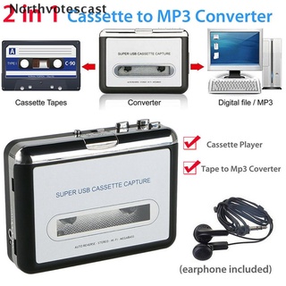 Northvotescast portátil USB Cassette cinta a MP3 convertidor de captura HiFi Audio reproductor de música NVC nuevo