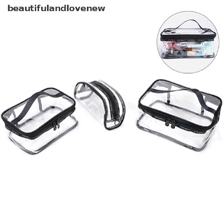 [beautifulandlovenew] transparente transparente pvc viaje cosméticos maquillaje neceser bolsa de lavado bolsa de cremallera bolsa