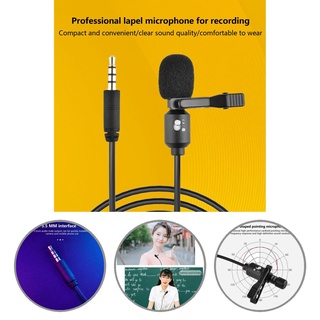 onformn 3.5mm Recording Microphone Lapel Recording Microphone Video Mic High Sensitivity for Mobile Phone