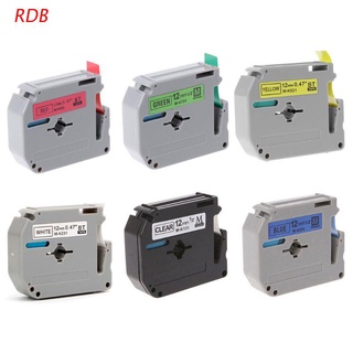 RDB Label Tape Printer Ribbon 12mm Width MK Series For Brother P-touch Label Maker