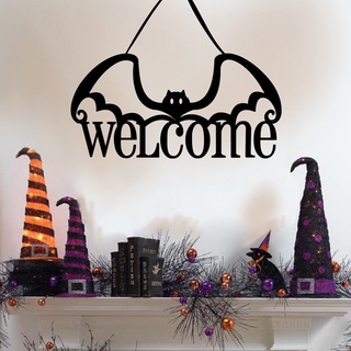 hibetterlife halloween no tejido puerta colgante decoración haunted house bat decoración del hogar fiesta