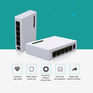 Ber 5 Port 1000M Gigabit Network Switch RJ45 LAN Desktop Ethernet HUB Shunt