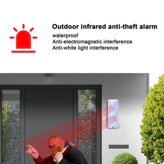 ivodiank Wired Waterproof Dual-detection Infrared Probe Wall-mounted Anti-theft Alarm for Indoor