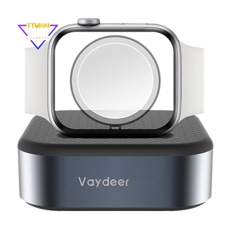 vaydeer - soporte de reloj de aleación de aluminio para reloj, soporte de escritorio adecuado para cargador de apple watch (sin cargador)