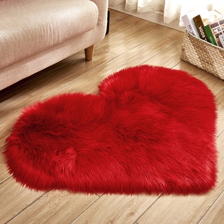 amor corazón alfombras de lana artificial piel de oveja alfombra peluda alfombra de suelo de imitación piel lisa esponjosa suave área alfombra tapetes?