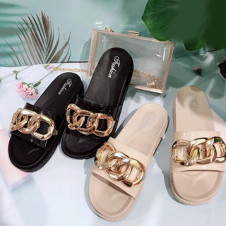 babyking1tl verano moda mujeres aro palabra cinturón antideslizante zapatos zapatillas planas (2)