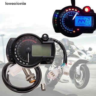 [Loveoionia] 15000rpm Motorcycle Universal LCD Digital Speedometer Tachometer Odometer Gauge DFGF