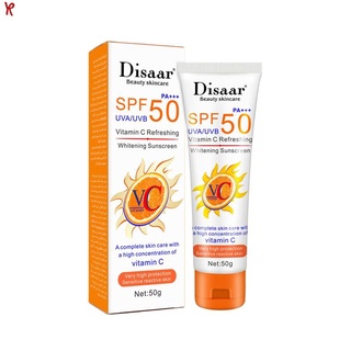 [venta caliente] disaar spf50pa++ vc aislamiento protector solar 50g cuidado de la piel facial corrector cuerpo blanqueamiento facial protector solar