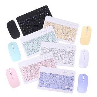 【BSF】 Wireless Keyboard Mobile Phone Tablet Computer Bluetooth Keyboard Mouse Set 【Baishangfly】 (1)