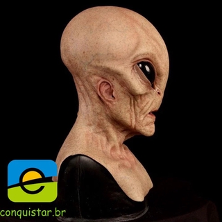 Aliens-Tocado De Látex Para Halloween , Disfraz De Fiesta , Cara (7)
