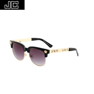 JC Versace Lentes | Gafas De Sol nuevas Gafas De Sol modernas para hombres y mujeres montura redonda Vintage Gafas llanas montura De Gafas De moda (1)