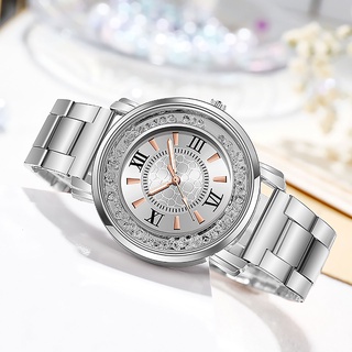 reloj de pulsera de cuarzo con diamantes para mujer