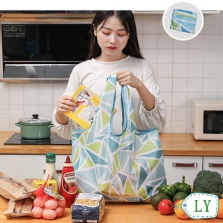 Ly Eco Friendly bolsa de la compra impresa de comestibles bolsos plegables bolsas de poliéster multiestilos reutilizables plegables de gran capacidad (1)