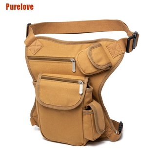 [Purelove] Bolsas de cintura de lona al aire libre bolsa de pierna de los hombres cinturón de bicicleta motocicleta paquete de cinturón